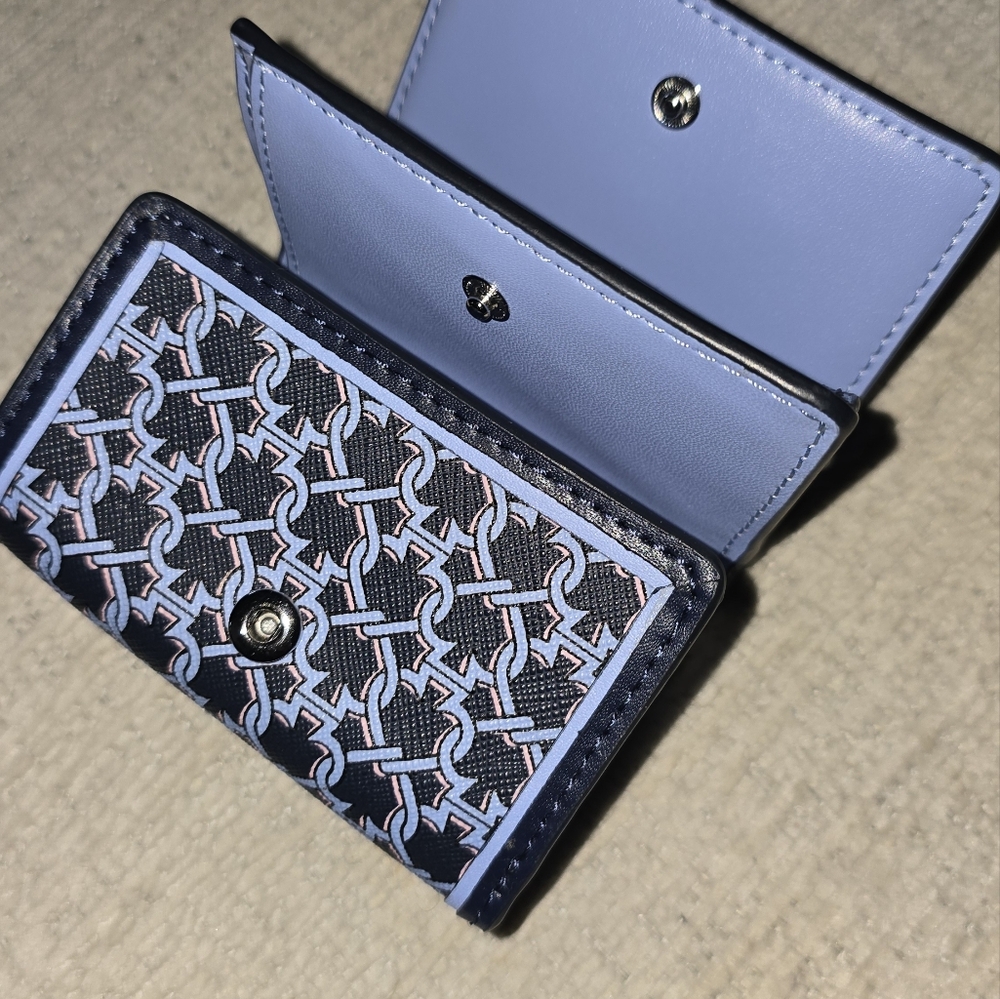 NWT Kate Spade Black and Blue Patterned Wallet - Picture 5 of 7